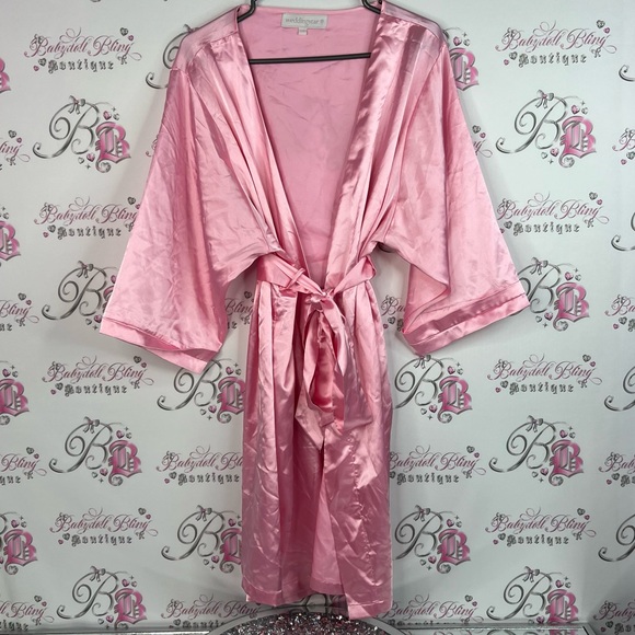 weddingstar Other - Elegant Pink Satin Women's Robe